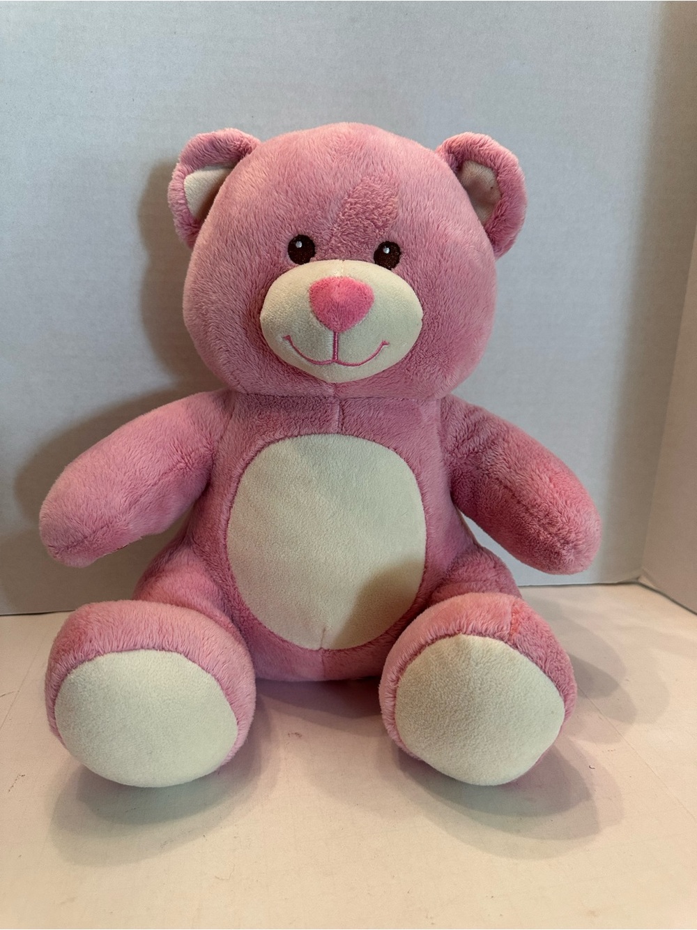 Build-A-Bear Pink and Cream Plush Teddy